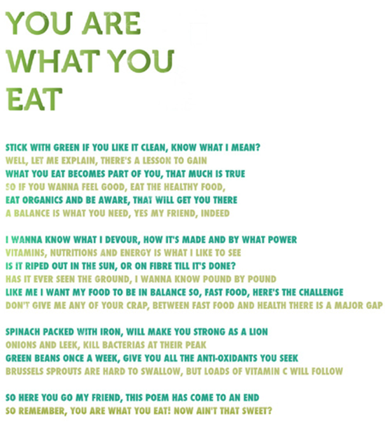 You are what you eat, project by Jeroen van Eerden