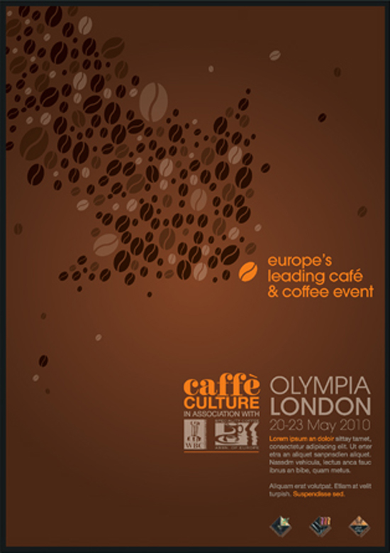 An iconic coffee bean, Caffe Culture branding by Tim Smith aka My Poor Brain