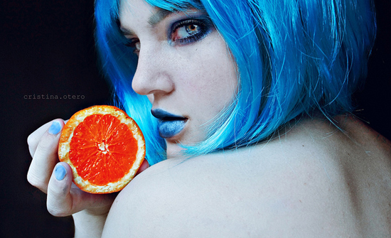 Fresh tutti frutti, self portraits By Cristina Otero