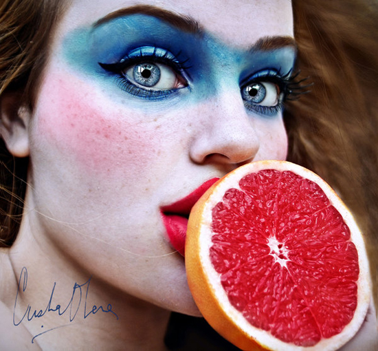 Fresh tutti frutti, self portraits By Cristina Otero