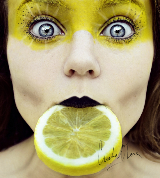 Fresh tutti frutti, self portraits By Cristina Otero