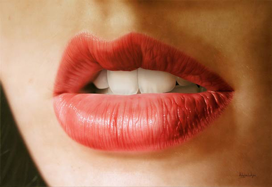 Kiss me Teddy – the luscious lips painted by Hubert de Lartigue