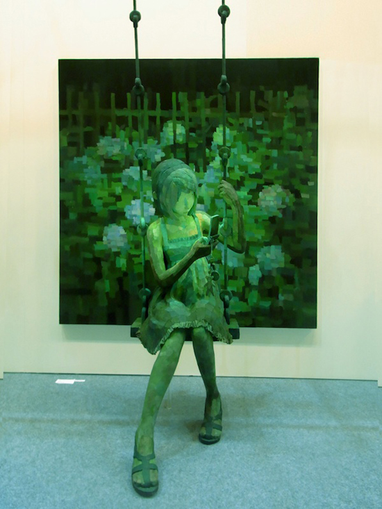 Shintaro Ohata, sculptures popping out of paintings