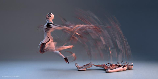 In Motion, 3D digital sculptures in time by Adam Martinakis