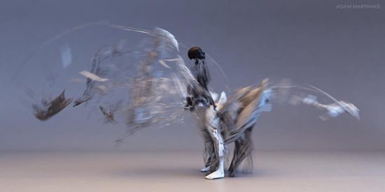 In Motion, 3D digital sculptures in time by Adam Martinakis