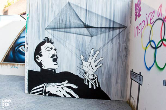 Street art and Bat-Signal – The creations of Stephen Ball