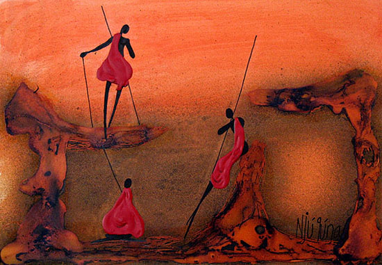 African art, paintings by Bernard Ndichu Njuguna