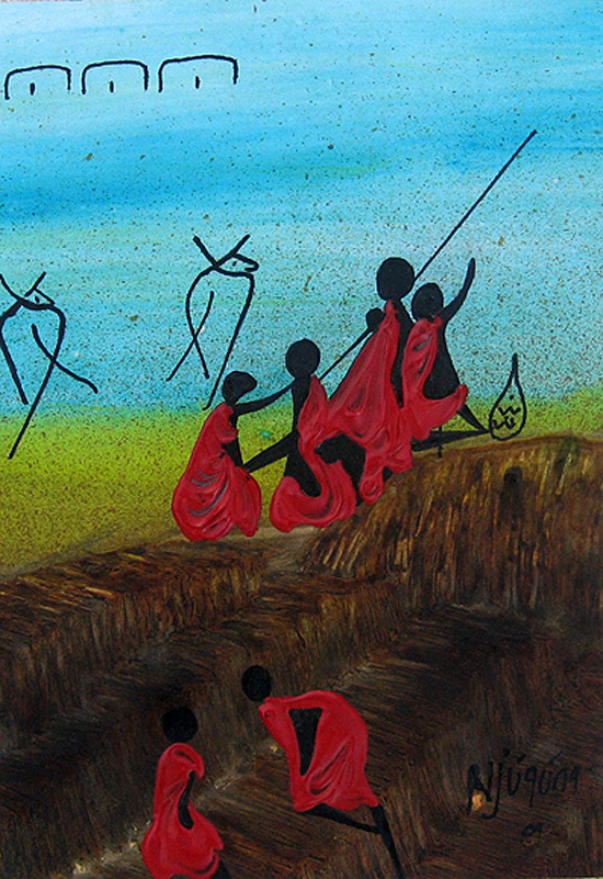 African art, paintings by Bernard Ndichu Njuguna
