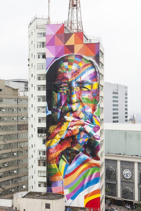 Eduardo Kobra, new mural in Sao Paulo, Brazil