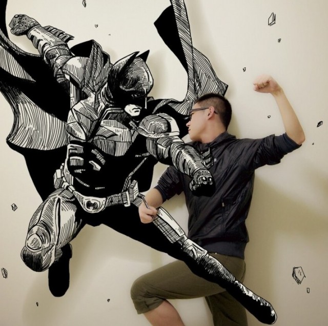 Comic book illustrations into the real world