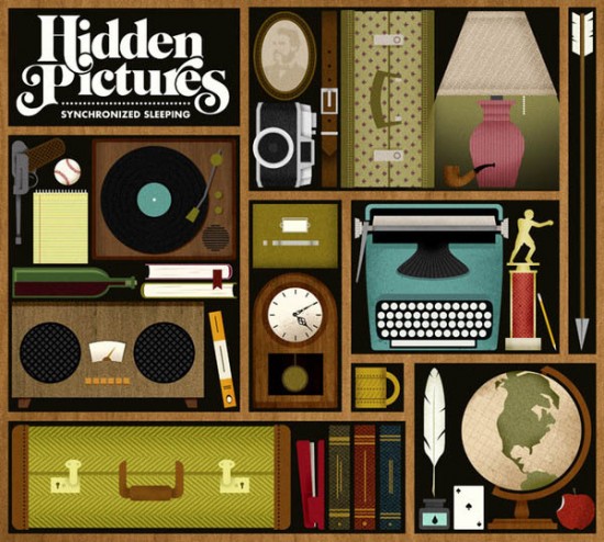 Illustrated album art by Jordan Gray for folk-pop band Hidden Pictures
