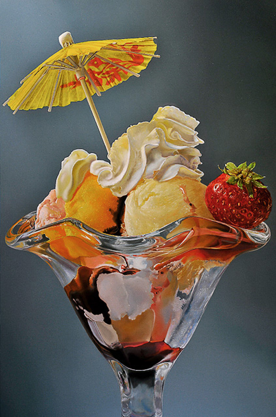Colorful hyperrealistic paintings by Tjalf Sparnaay