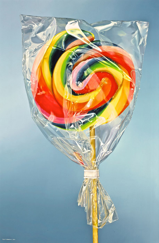 Colorful hyperrealistic paintings by Tjalf Sparnaay