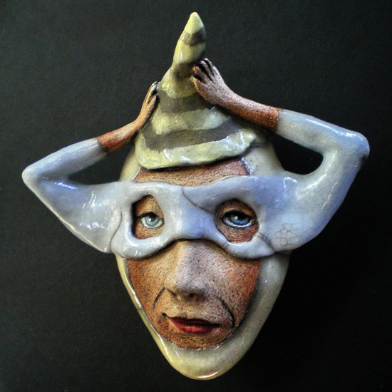 Magical realism, masks by Peggy Bjerkan