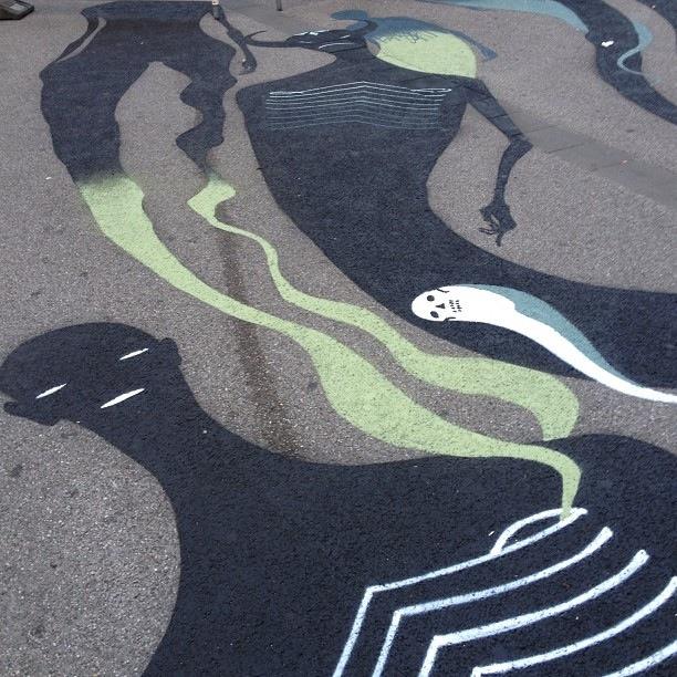1000 Shadows, street art project by Herbert Baglione
