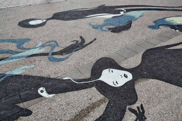 1000 Shadows, street art project by Herbert Baglione