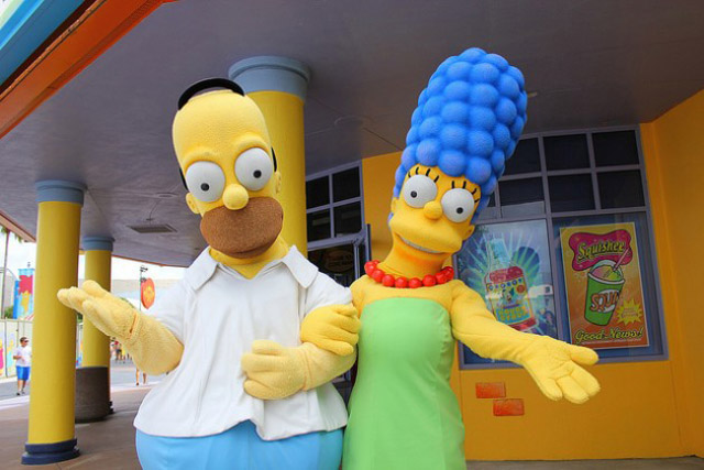 the simpsons attraction, park, Universal Studios of Orlando, Simpsons series, replica, city, Springfield, repeatedly, Matt Groening
