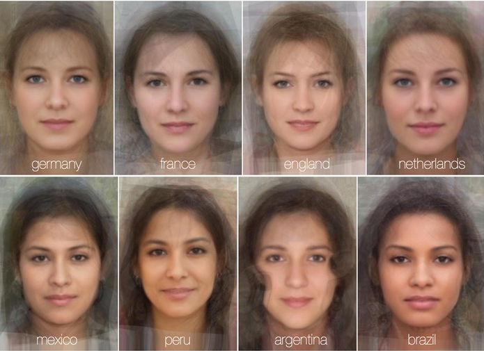 Curious study calculates the “average” female face for each country