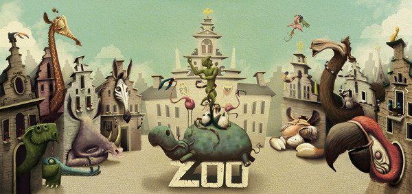Antwerp zoo, illustration by Antonio Segura Donat (Dulk)