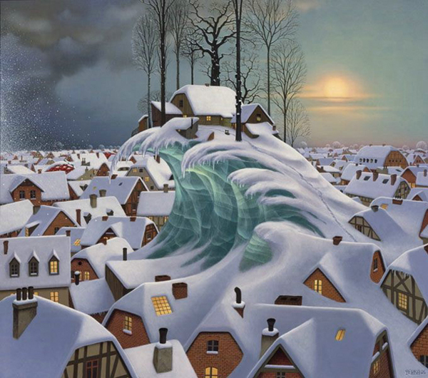 Dream worlds revealed on canvas by Jacek Yerka