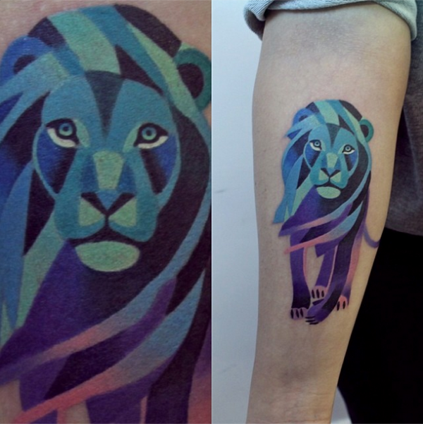 Remarkable colored tattoos by Sasha Unisex