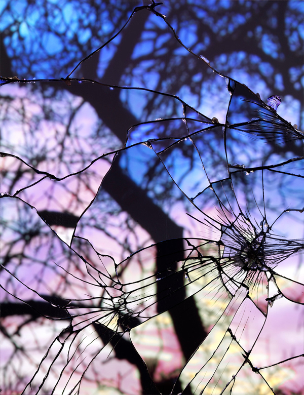 Sunsets as reflected through shattered mirrors by Bing Wright