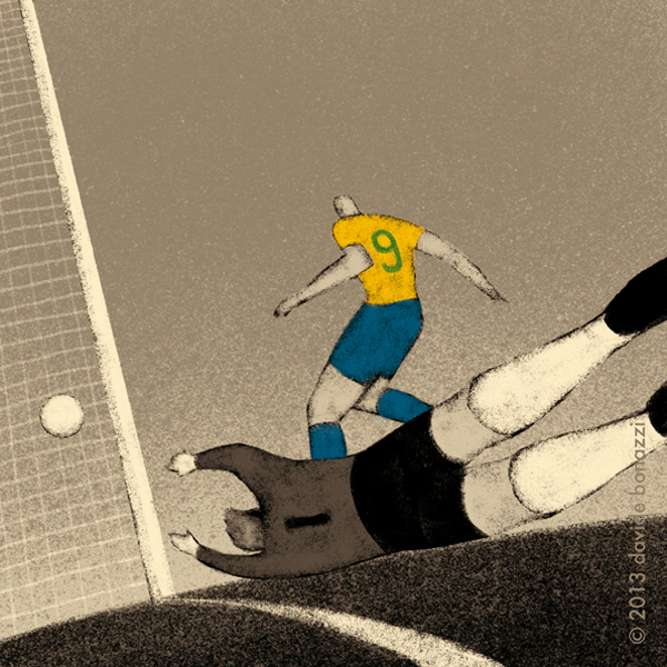 History of FIFA World Cup, a series of illustrations by Davide Bonazzi