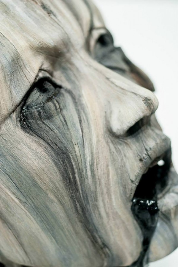 Asphyxia, hyper-realistic sculpture by Christopher David White