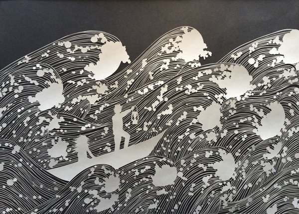 Amazing intricate hand-cut paper art By Maude White