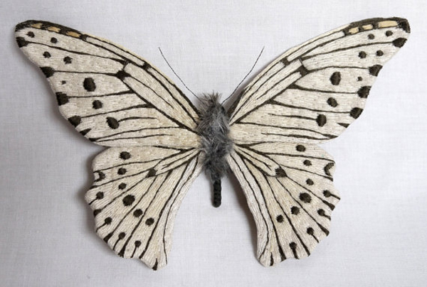 Butterflies, textile art by Yumi Okita