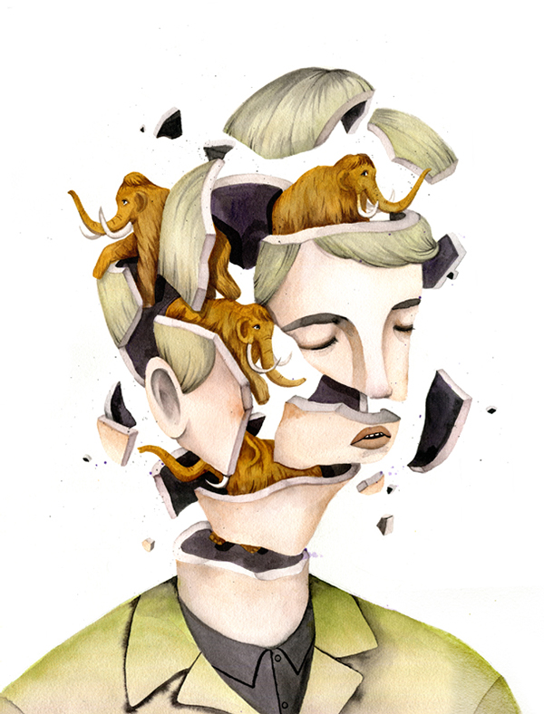 Exploding Heads, series by Andrea Wan
