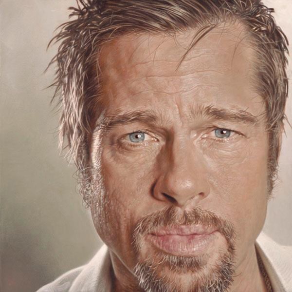 Amazing photo realistic portrait paintings of Hollywood celebrities by Sebastian Kruger