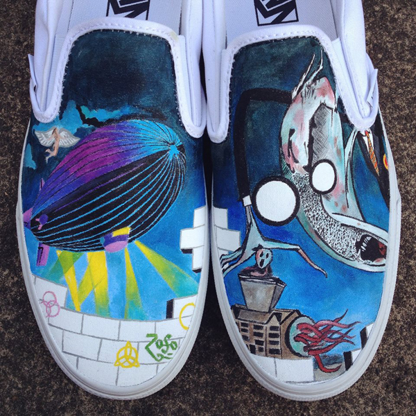 Hand painted custom designed shoes by Lace Out Studios