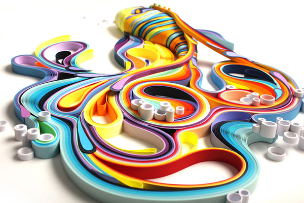 Lush, vibrant, three-dimensional paper art by Yulia Brodskaya