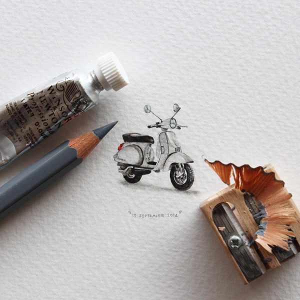 Postcards for Ants: A 365-day miniature painting by Lorraine Loots