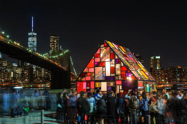 Tom Fruin’s Stained Glass House Installed at Brooklyn Bridge Park