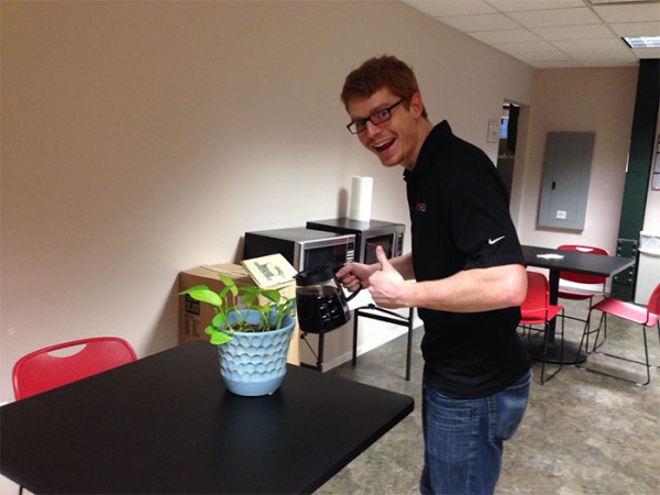 A coworker asked this guy to watch her plant for 4 days