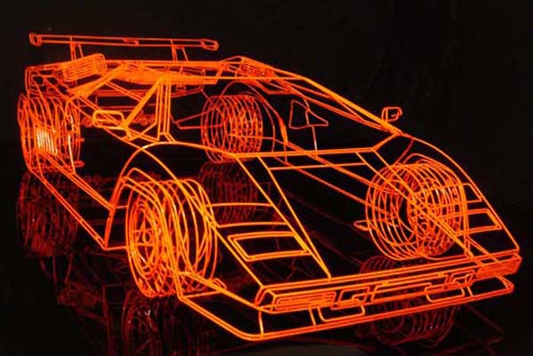 Incredible three-dimensional wire cars