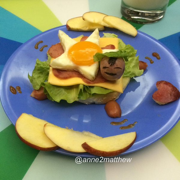 Mother of 4 wakes up early to make creative breakfasts for her kids