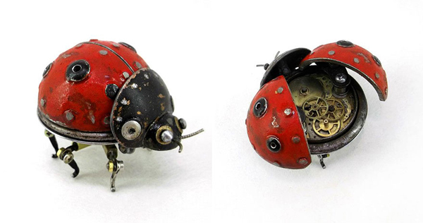 Steampunk animal and insect sculptures by Igor Verniy