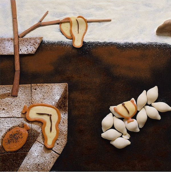 Famous paintings recreated with food by Tatiana Shkondina