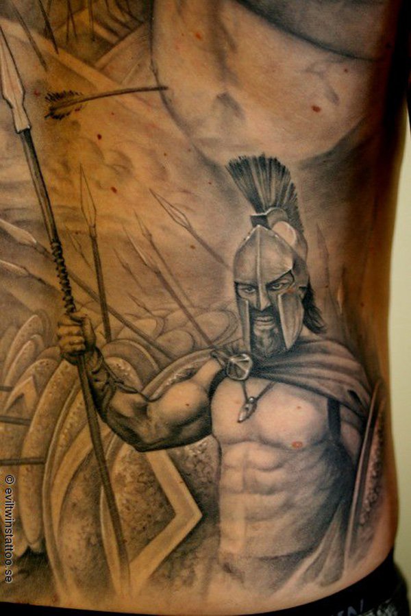 Fighting warrior tattoos