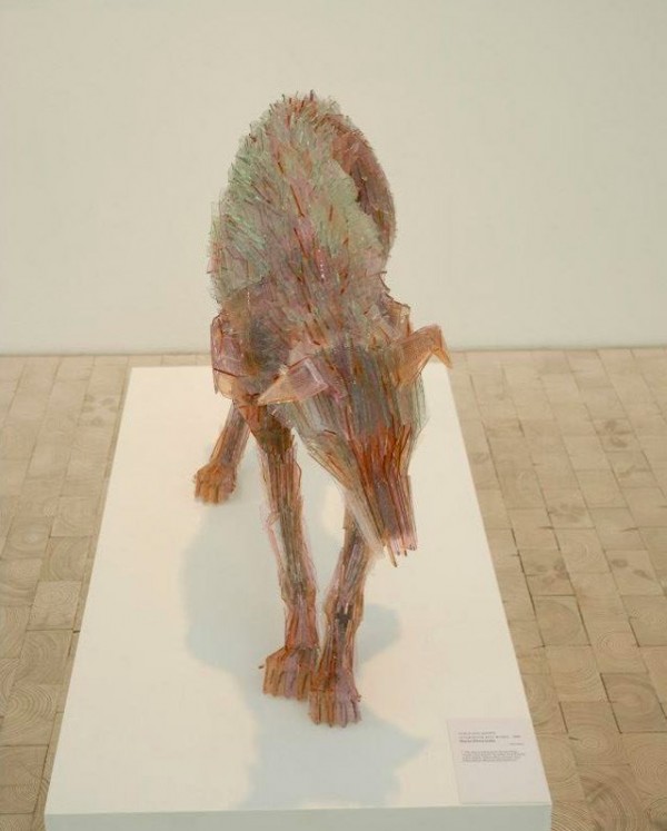 Lifelike animals formed from shattered glass by Marta Klonowska