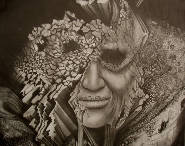 Surrealist pencil drawing by Mayra Vialette