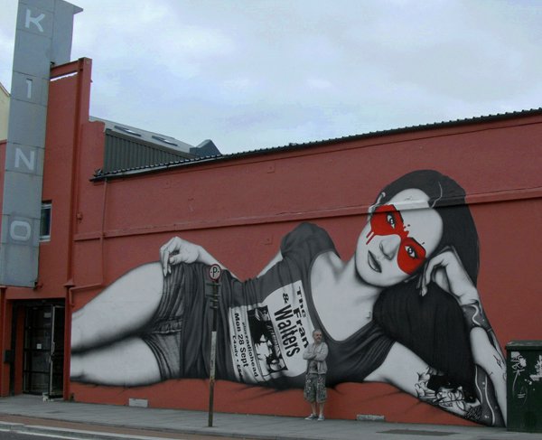 Street art collaboration by Fin DAC and Angelina Christina