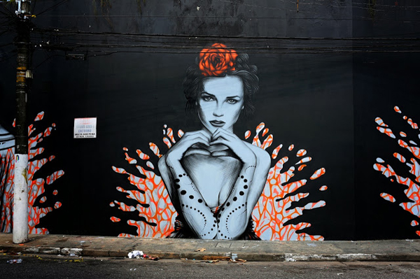 Street art collaboration by Fin DAC and Angelina Christina