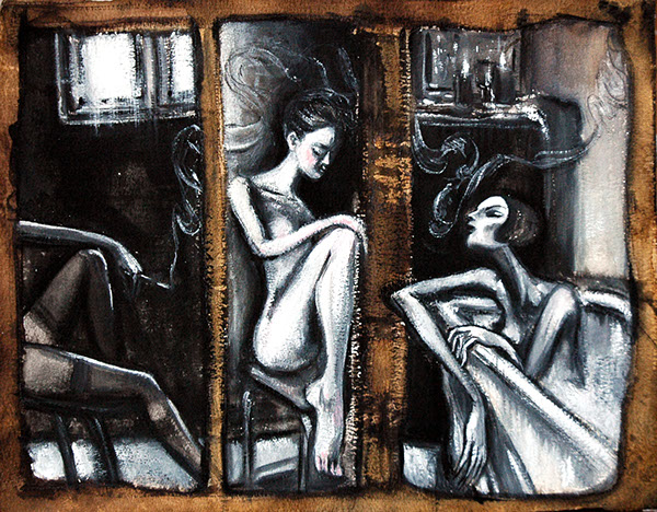 Women (Private Conversations), paintings by Barbara Monacelli
