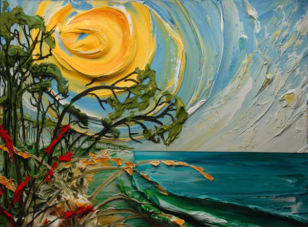 Justin Gaffrey, sculpting with paint
