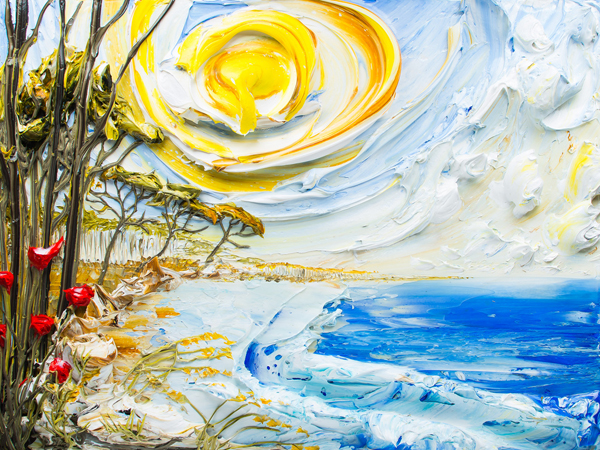 Justin Gaffrey, sculpting with paint