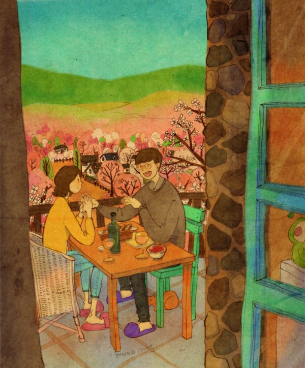 Love is in small things, illustration by Puuung